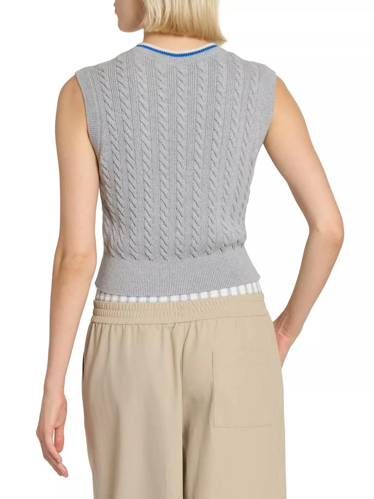 Loewe Cable-Knit Cotton Sweater Vest 4