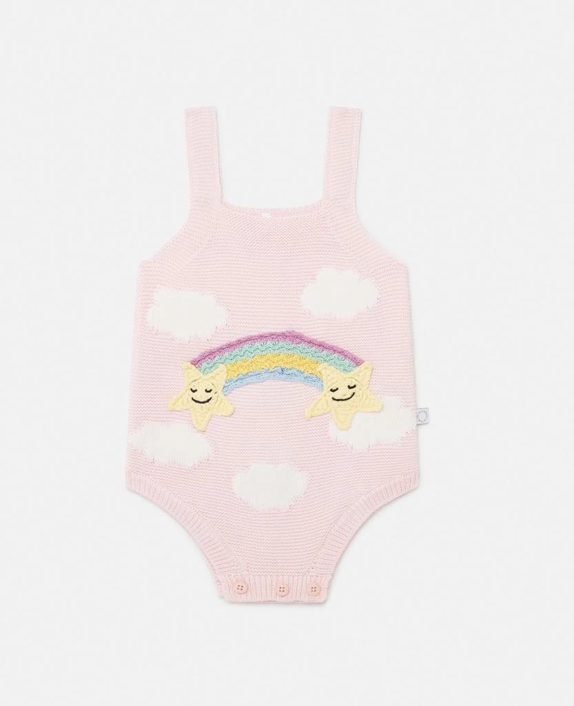Stella McCartney Stella McCartney - Star Embroidered Romper, Woman, Pink, Size: 12m 1