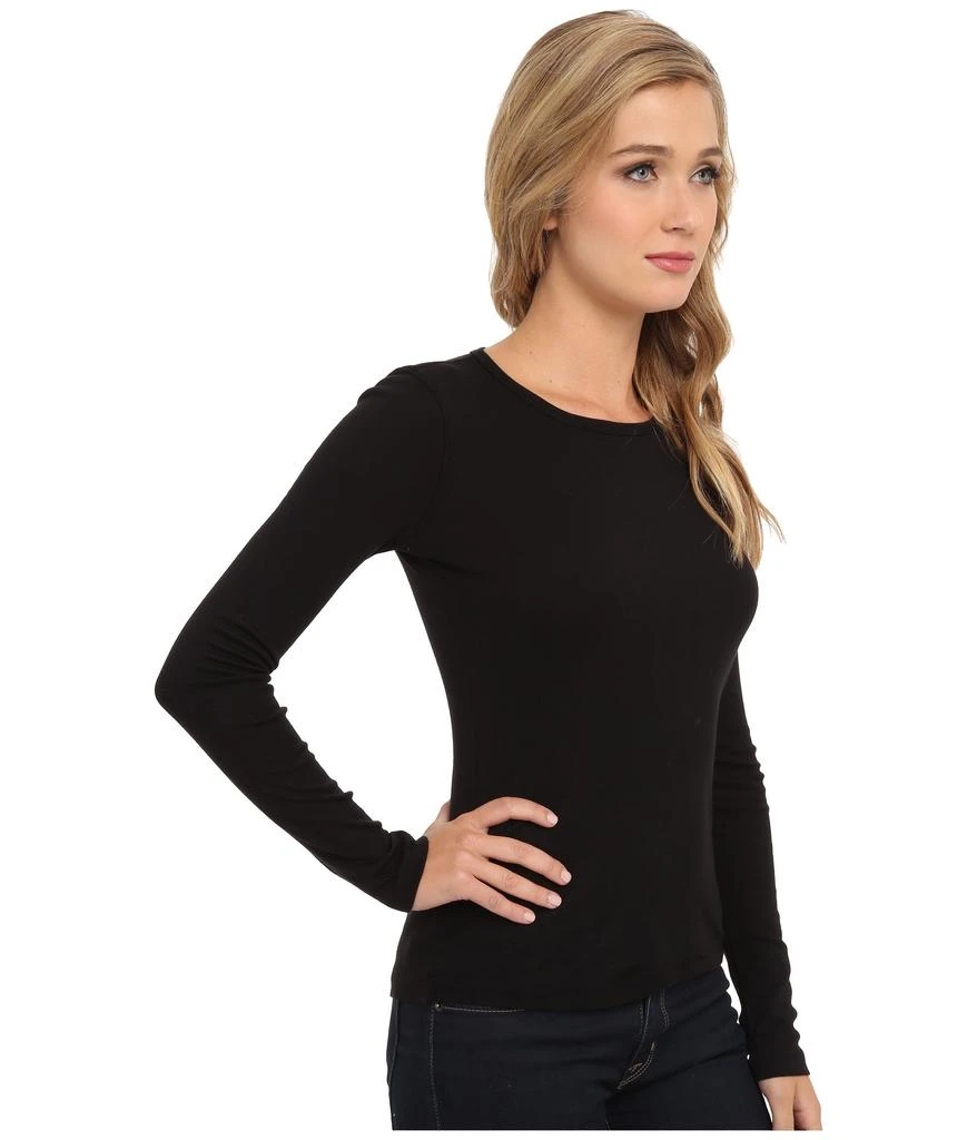 Splendid 1x1 Rib Classic Long Sleeve Crew Neck Tee 4