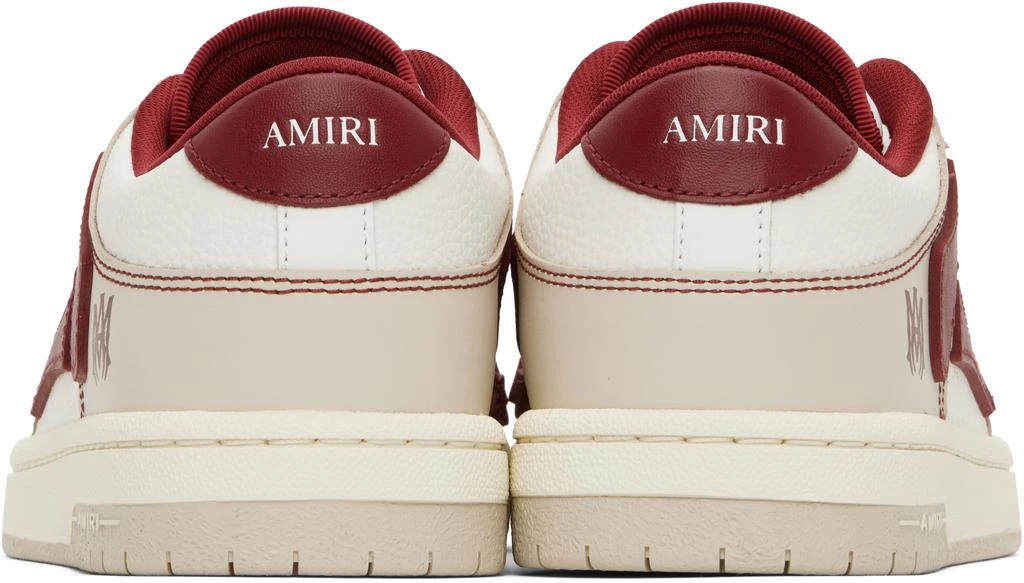 AMIRI Beige & Red Varsity Skel-Top Low Sneakers 2