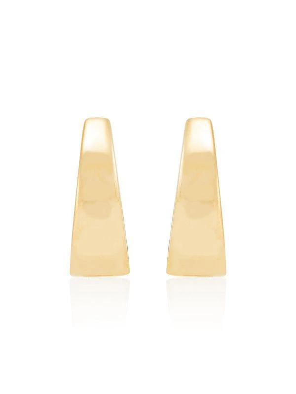 Saks Fifth Avenue 14K Yellow Gold Oval Huggie Earrings 2