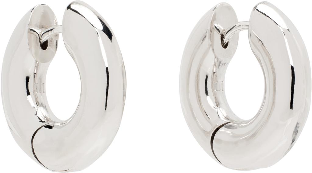 Laura Lombardi Silver Medium Terra Hoop Earrings