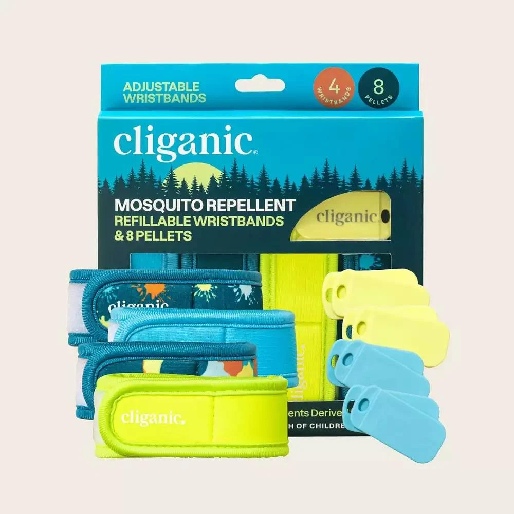 Cliganic Mosquito Repellent Refillable Wristbands - 4PK 
8 Refills 1