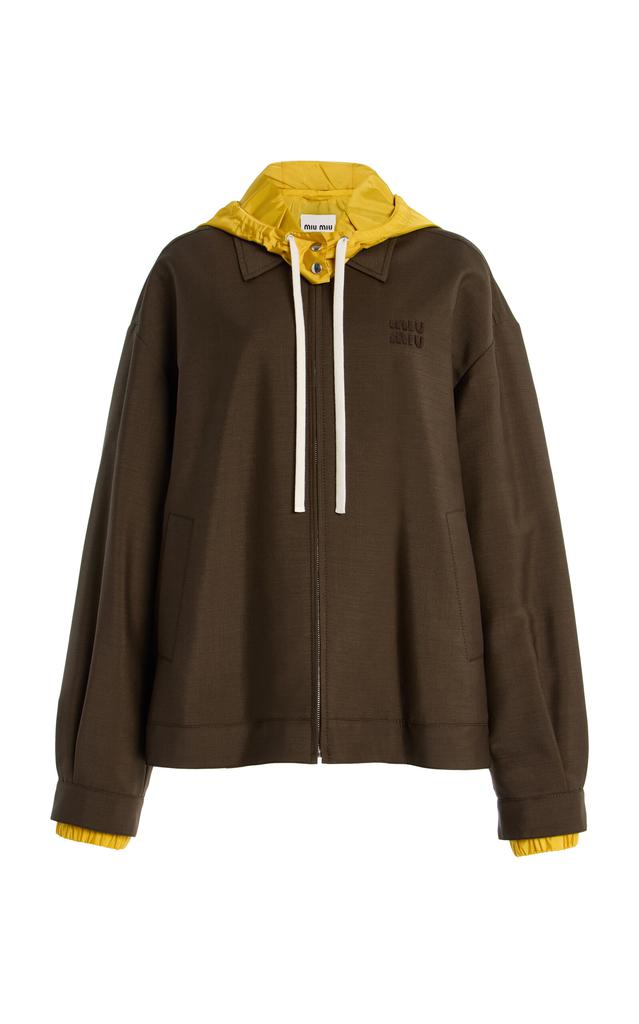 Miu Miu Miu Miu Allover Logo Printed Down Jacket - Coats