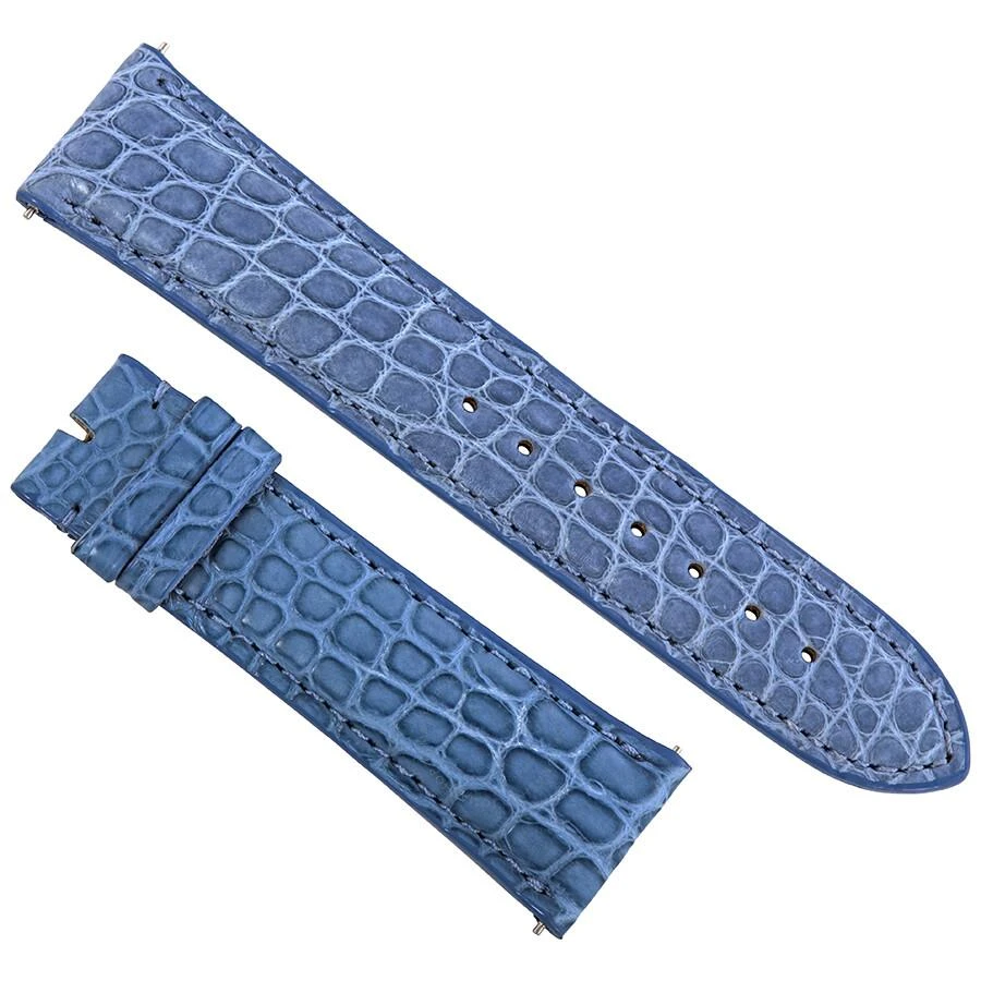 Hadley Roma 21 MM Matte Blue Alligator Leather Strap 1