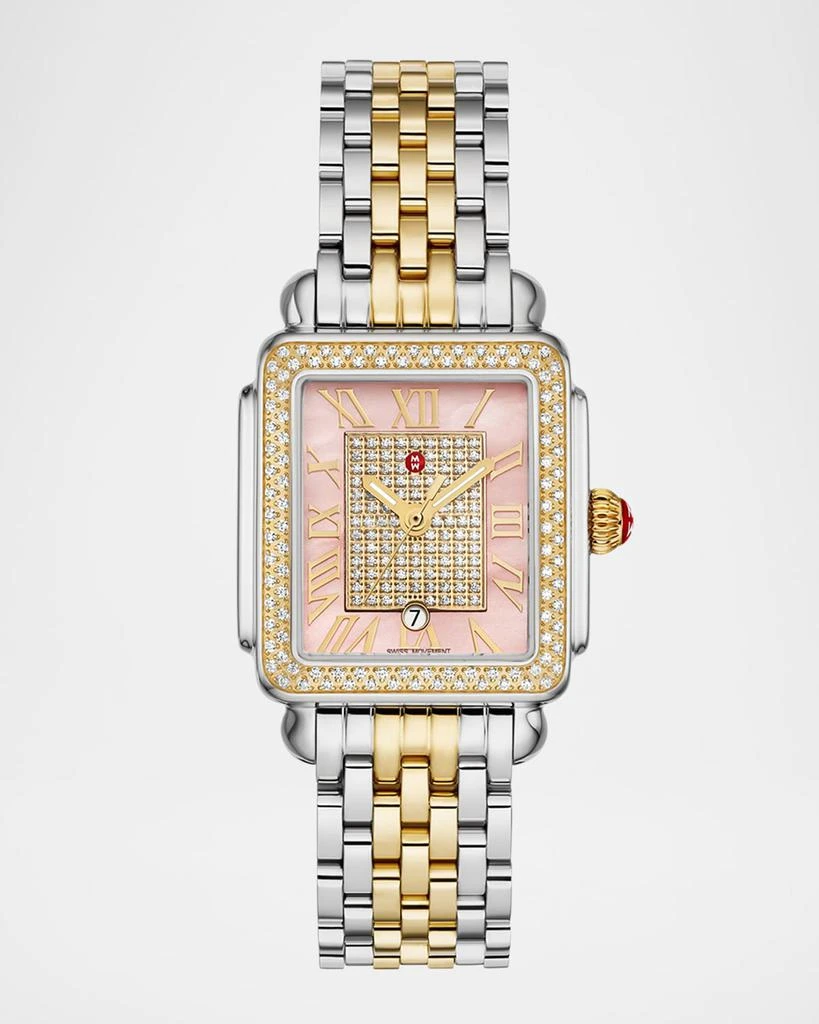 Michele Limited Edition Deco Madison Mid Two-Tone 18K Gold-Plated Diamond Watch 1