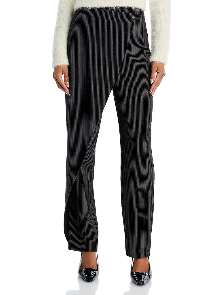 Lucy Paris Womens Pintripe Business Straight Leg Pants 4