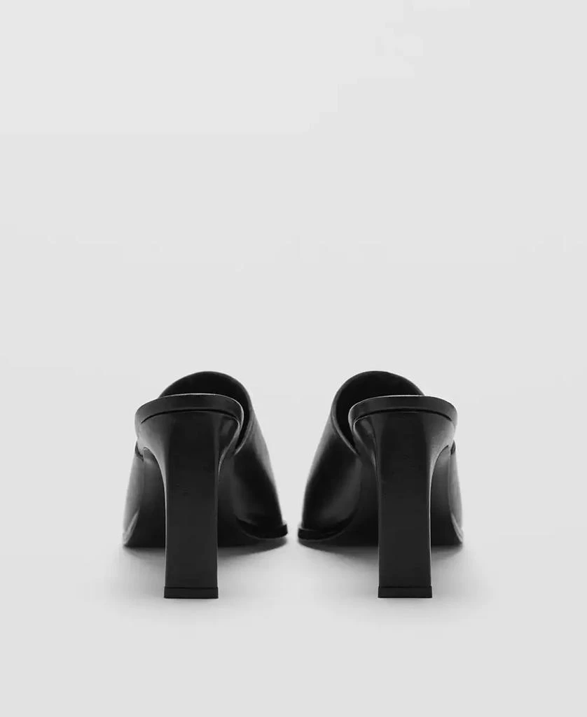 Mango Women's Pointed-Toe Leather Slingback Shoes 2