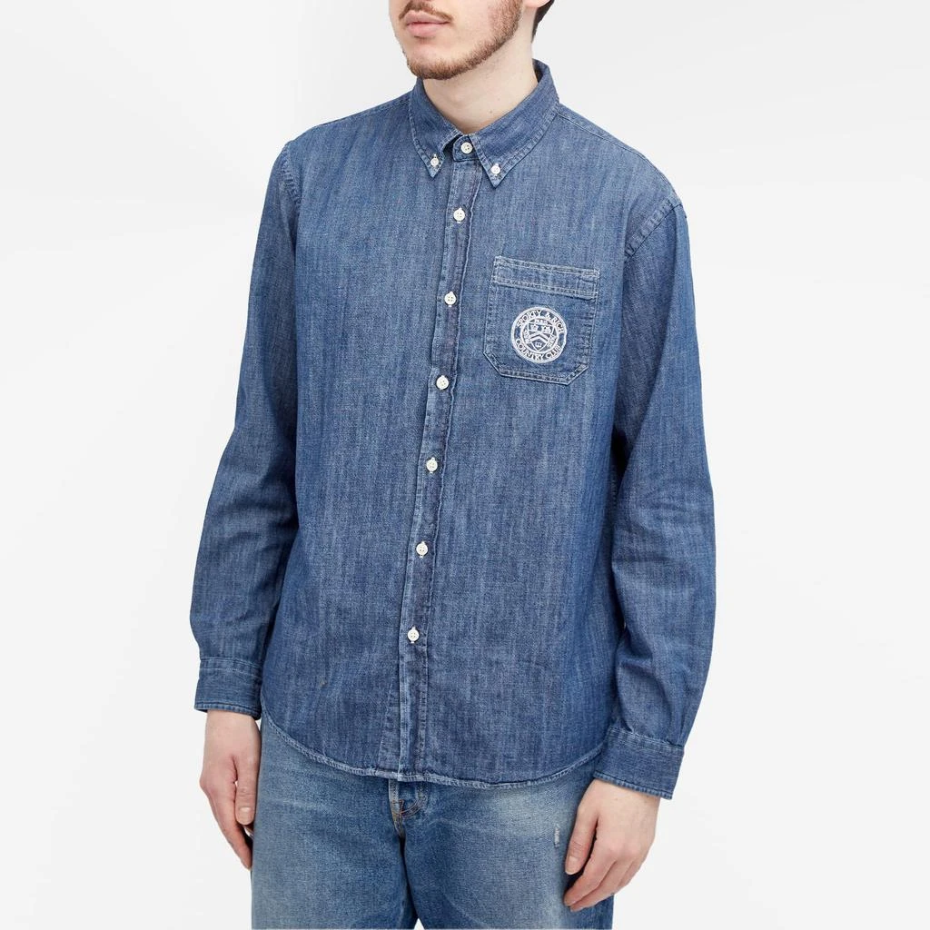 Sporty & Rich Sporty & Rich Conneticut Crest Denim Shirt 2