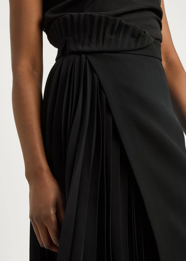 A.W.A.K.E MODE Pleated wrap-effect crepe maxi skirt 5