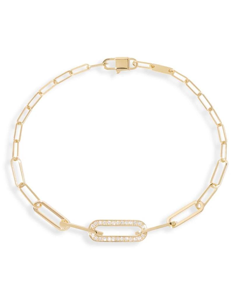 Dinh Van 18K Yellow Gold Maillon Diamond Pavé Small Link Bracelet 1