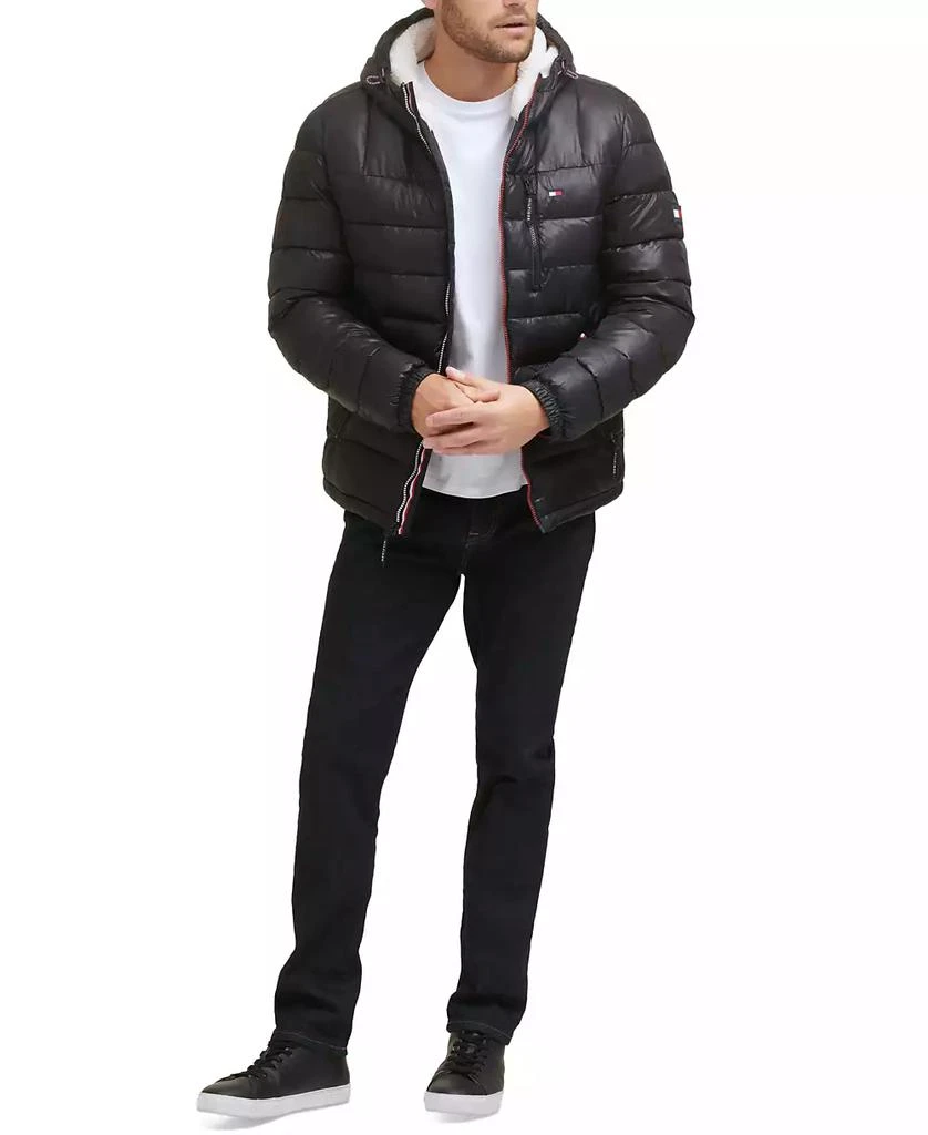 Tommy Hilfiger Men's  Sherpa Lined Hooded Quilted Puffer Jacket 5