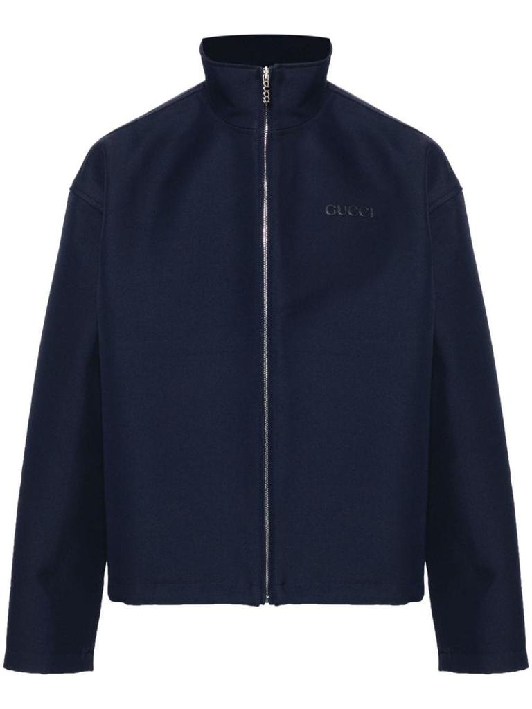 【新品未使用】GUCCI SPW BLOUSON BLUE/NAVY サイズ44 Shop Gucci Ripstop Monogrammed Zip-Up Jacket on Sale at