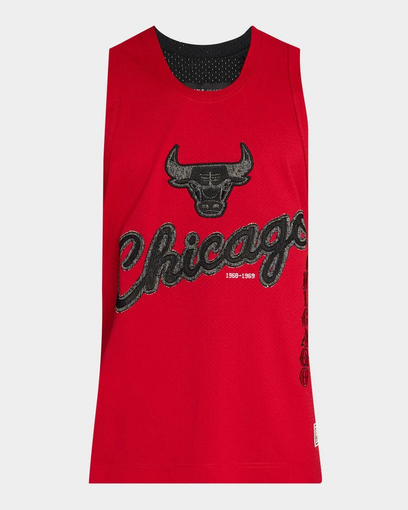 PURPLE Men's Chicago Bulls Mesh Jersey Tank Top 1