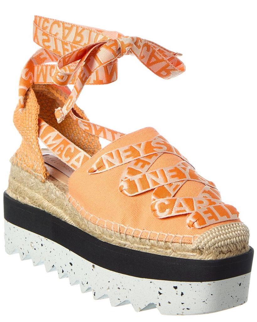 Stella McCartney Gaia Canvas Platform Espadrille