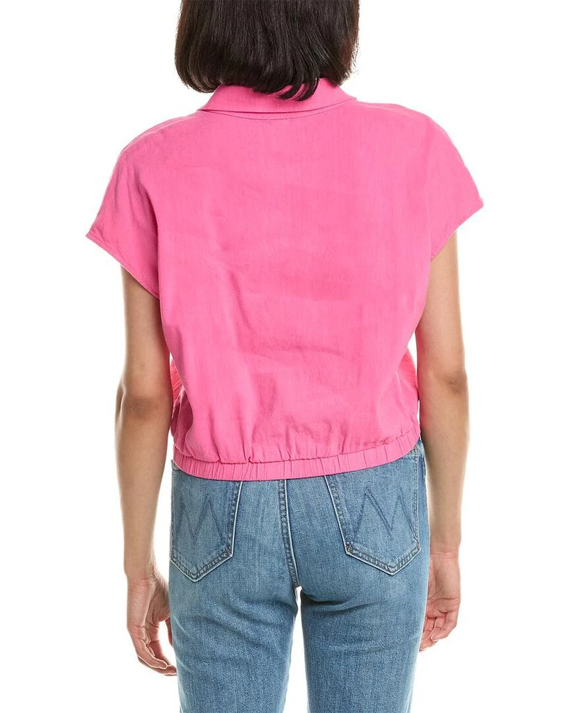 Monrow Stretched Linen-Blend Shirt 2