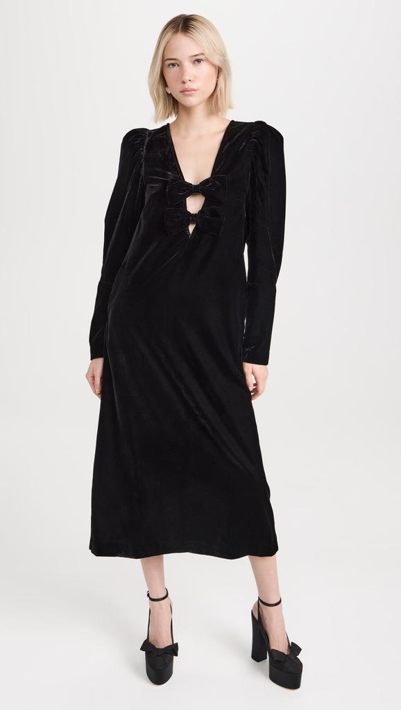 Sea Paloma Velvet Long Sleeve Dress