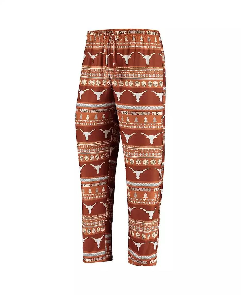 Concepts Sport Men's Texas Orange Texas Longhorns Ugly Sweater Knit Long Sleeve Top and Pant Set 4