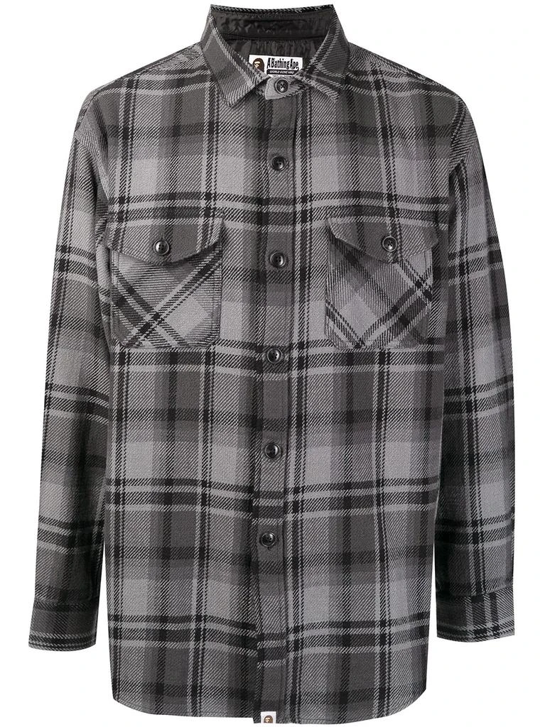 A BATHING APE® checked cotton shirt - men 1