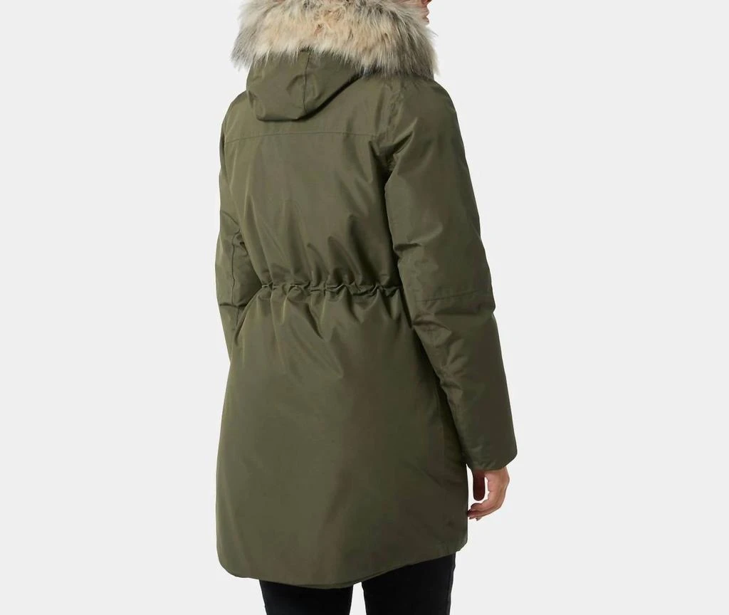 Helly Hansen Senja Insulated Winter Parka Jacket In Utility Green 2