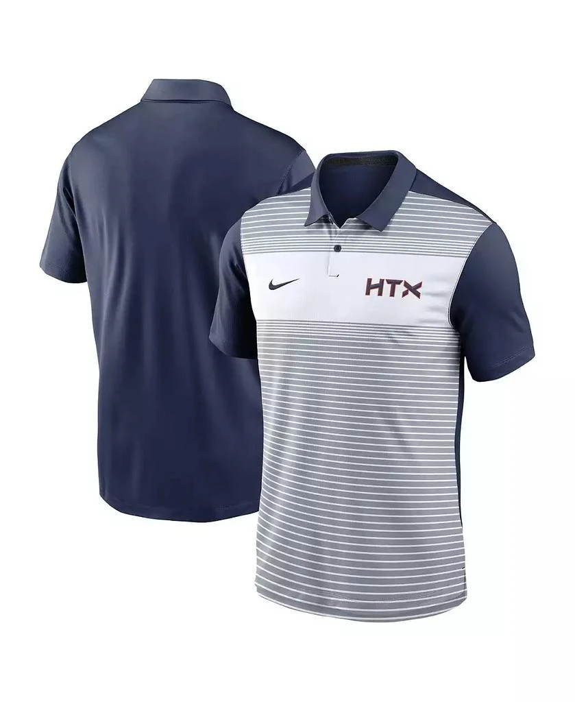 NIKE Men's White/Navy Houston Astros 2025 City Connect Fashion Legacy Icon Vapor Performance Polo Shirt 1
