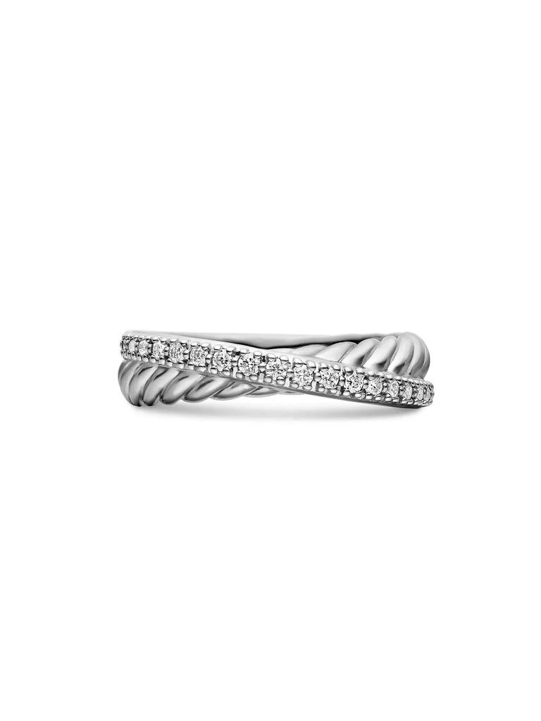 David Yurman Crossover Band Ring with Pavé Diamonds 3