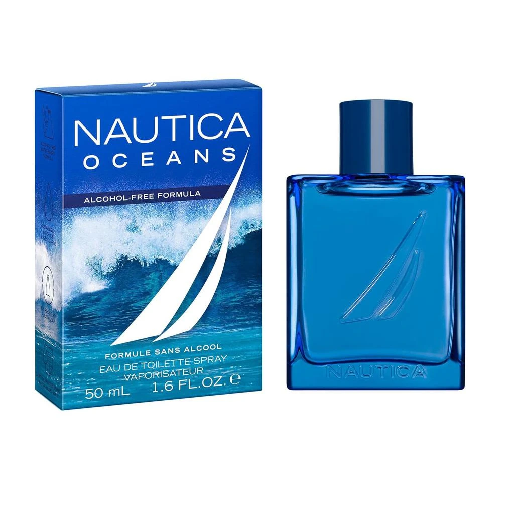 Nautica Nautica Oceans Eau de Toilette 1.6 fl oz (Pack of 1), Notes of Apple, Cyclamen, and Amberwood, Men's Fragrance, Long Lasting, Everyday Fragrance, Travel Size