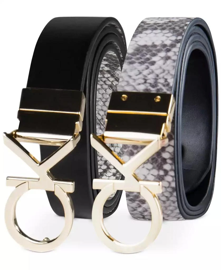 Calvin Klein Women's Reversible Monogram Buckle Belt 7