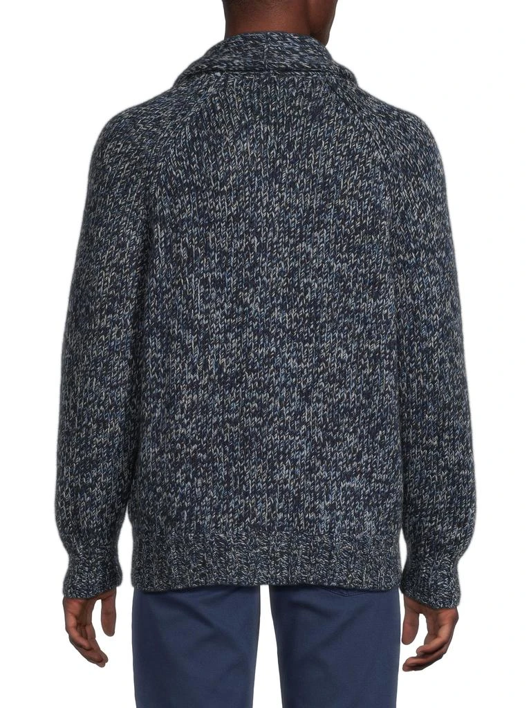 Brunello Cucinelli Wool-Cashmere-Silk Shawl Collar Cardigan 2