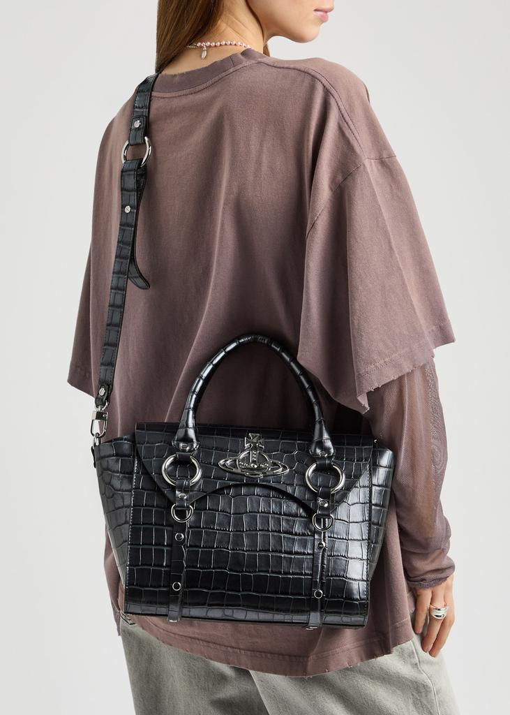 Vivienne Westwood Betty medium crocodile-effect leather top