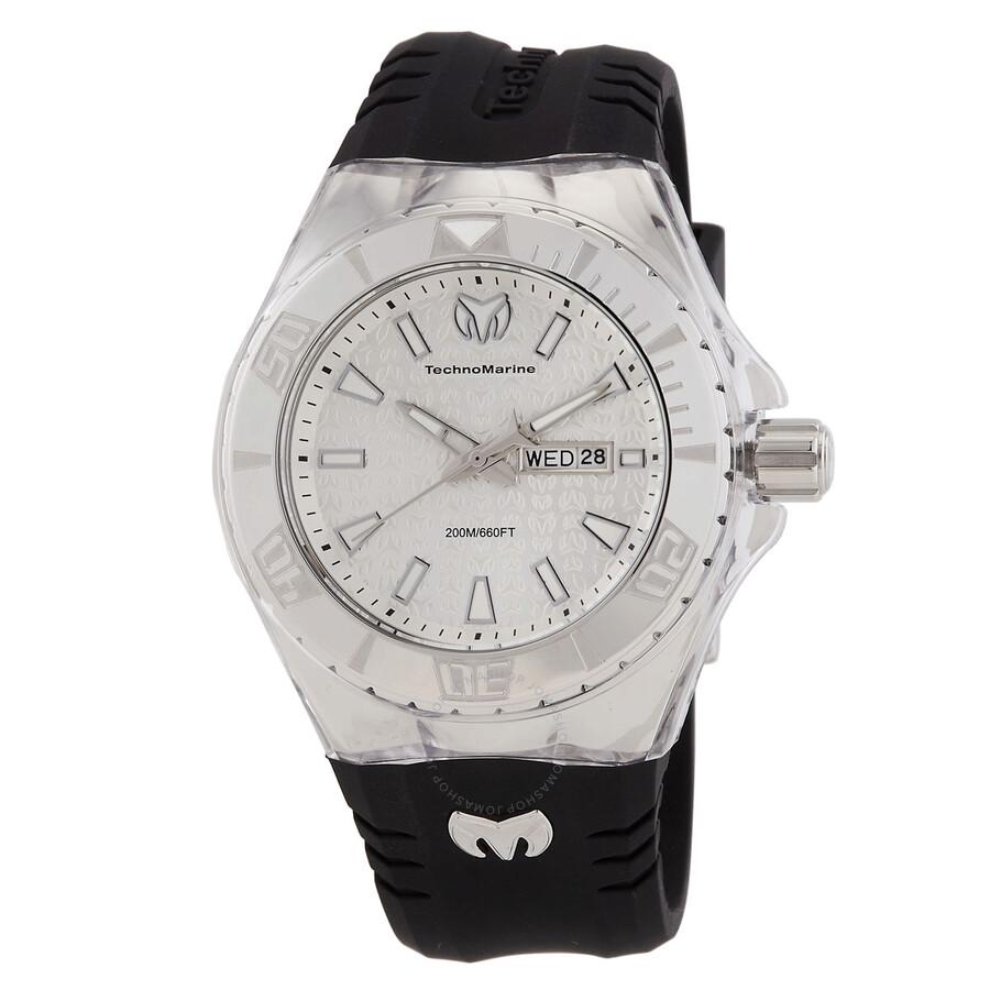 TechnoMarine Cruise Monogram Date Day Quartz Silver Dial Men's Watch TM-122007