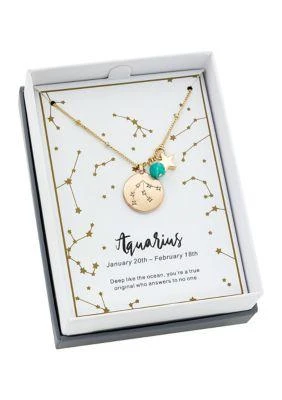 Belk Boxed Zodiac Pendant Disc Necklace 2