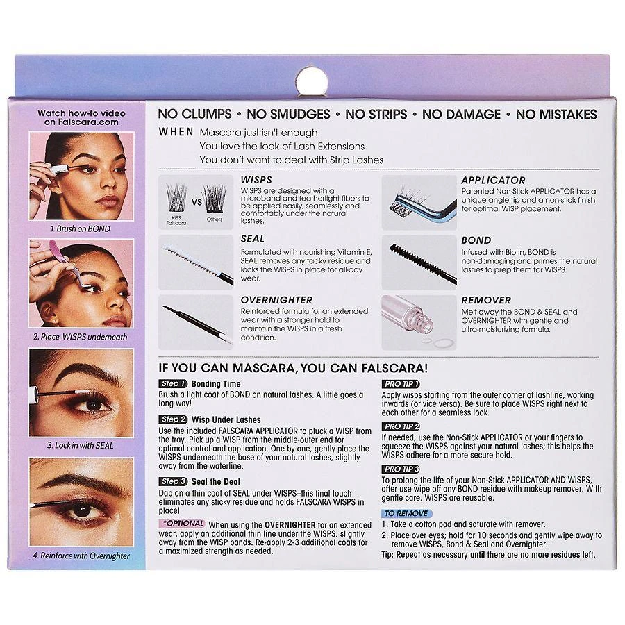 Kiss Falscara Glue-On Lashes Starter Kit 10mm-12mm-14mm 2
