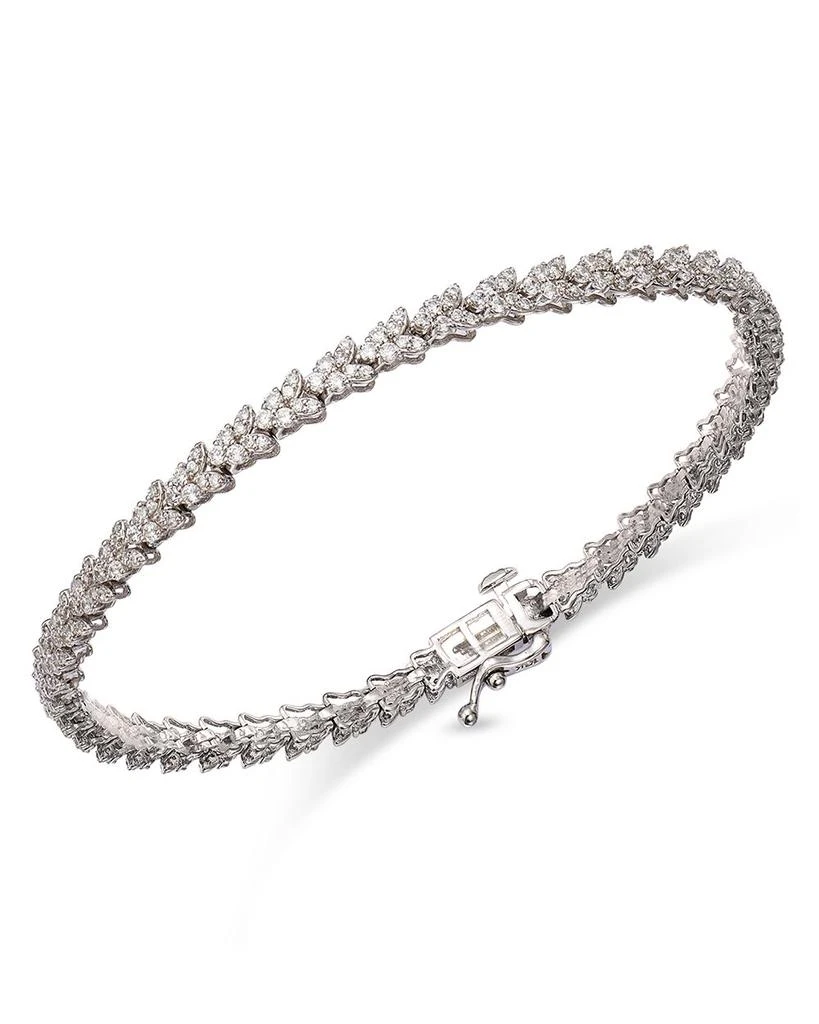 Bloomingdale's Diamond Butterfly Cluster Tennis Bracelet in 14K White Gold, 2.0 tcw 1