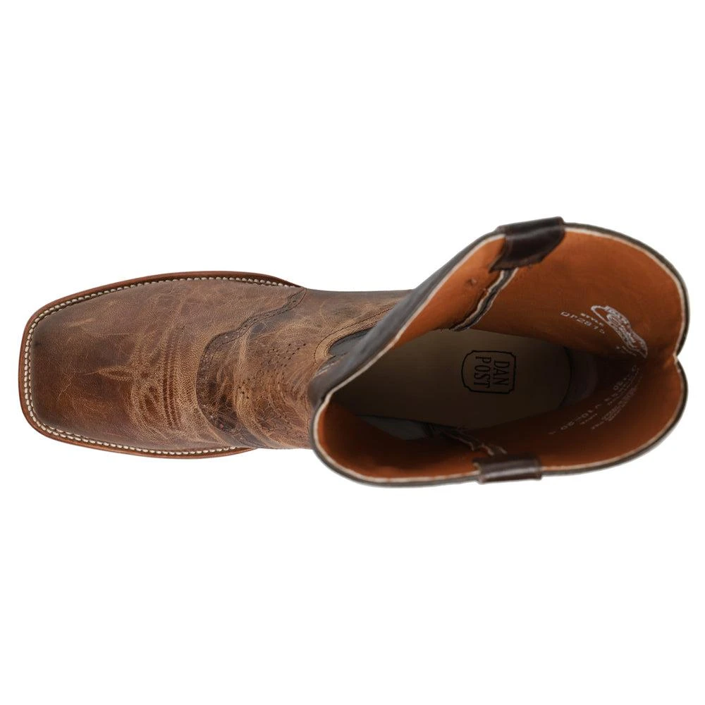 Dan Post Boots Franklin Embroidered Square Toe Pull On Cowboy Boots 4