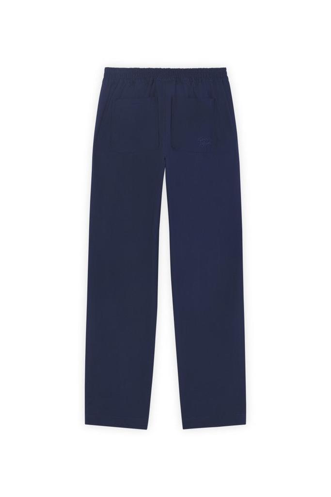 Maison Kitsune Straight-Cut Ink Blue Casual Pants