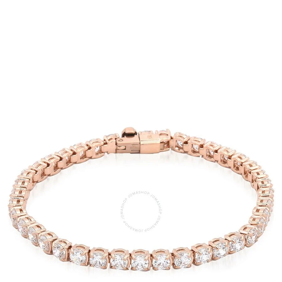 Swarovski White Rose Gold-Tone Plated Round Cut Matrix Tennis Bracelet 1