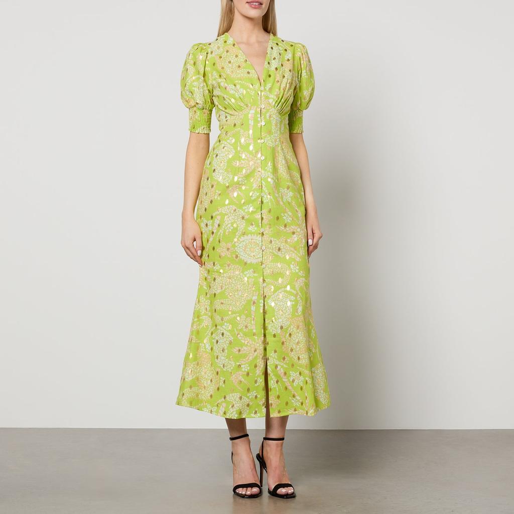 Never Fully Dressed Never Fully Dressed Lindos Printed Cotton-Blend Dress