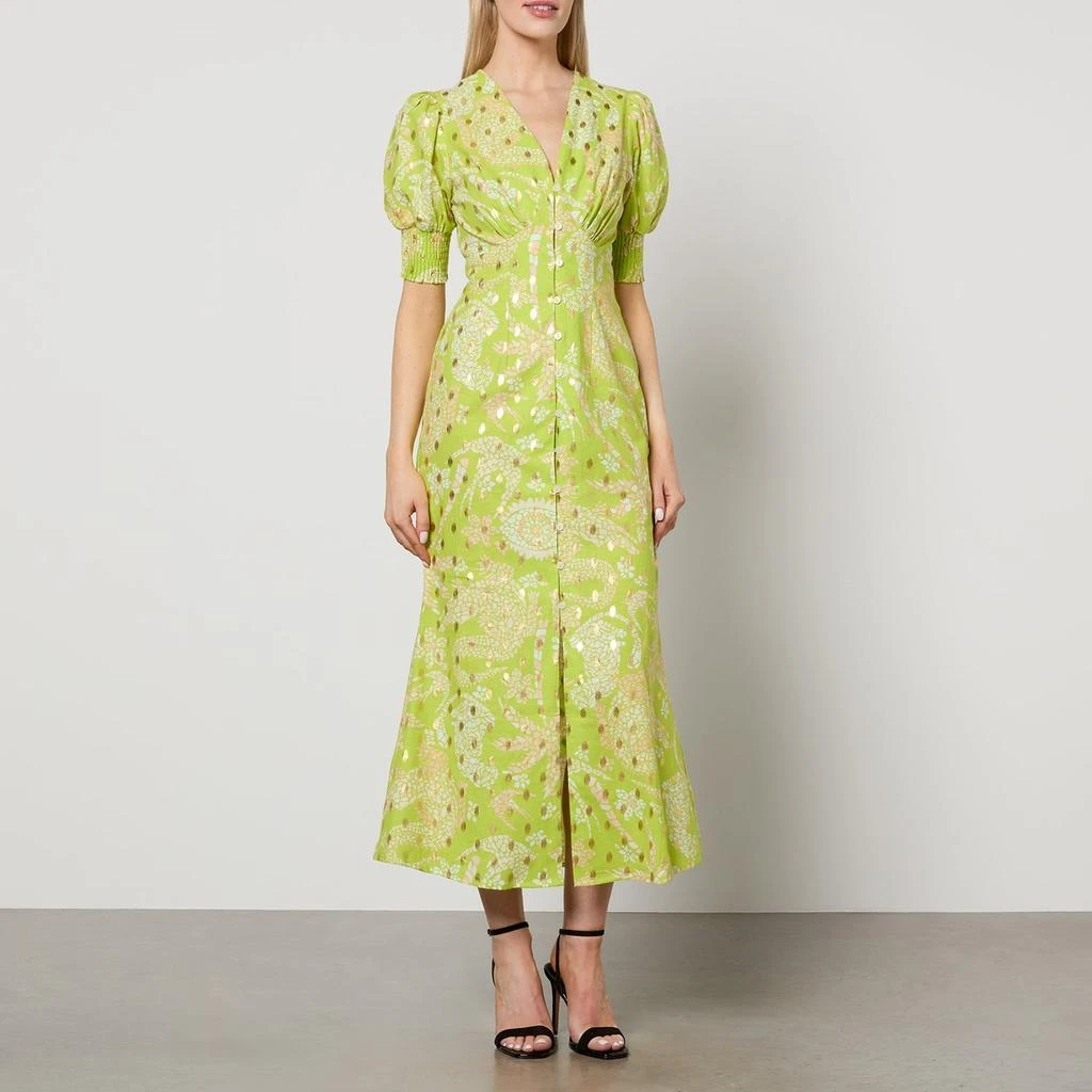 Never Fully Dressed Never Fully Dressed Lindos Printed Cotton-Blend Dress 1