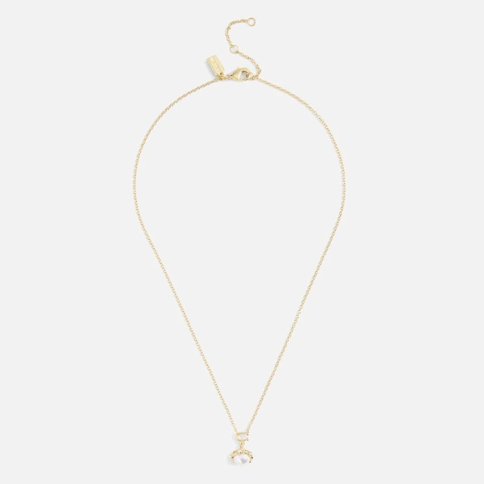 Coach Coach Pearl Orb Short Gold-Tone Pendant Necklace 1
