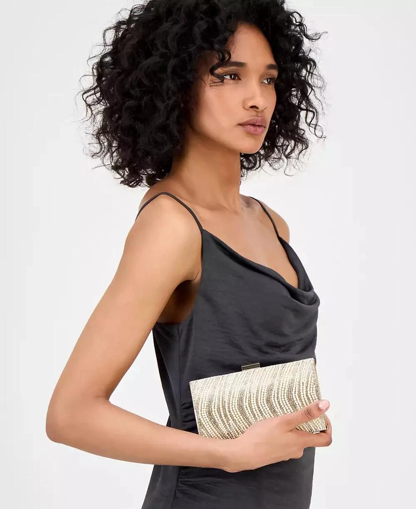 INC International Randdi Wavy Imitation Pearl Clutch, Exclusively at Macy's 7