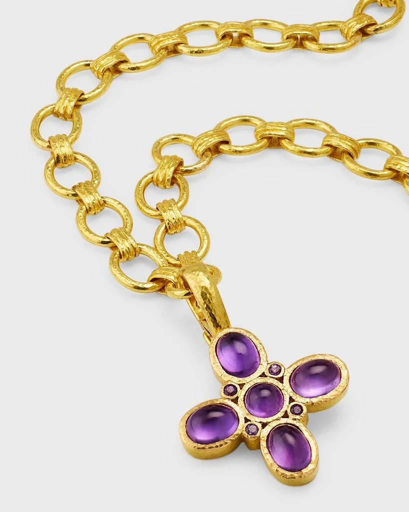 Elizabeth Locke 19K Amethyst Clover Pendant 3