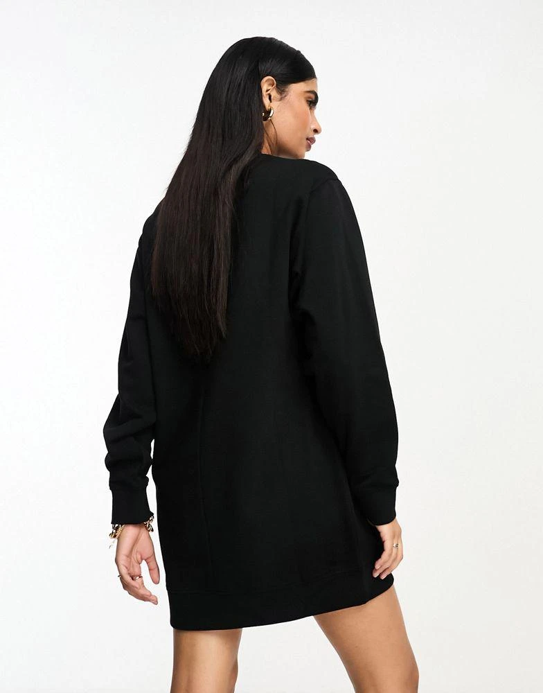ASOS ASOS DESIGN oversized mini sweatshirt dress in black 3
