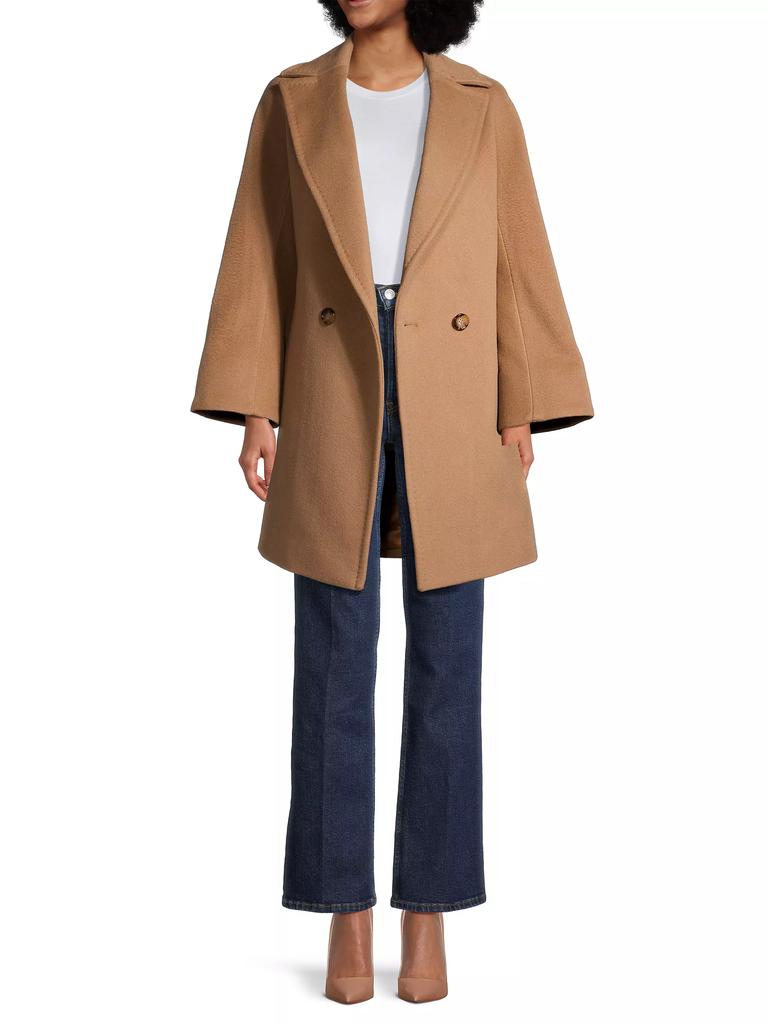 Cinzia Rocca Short Double-Breasted Wool Coat