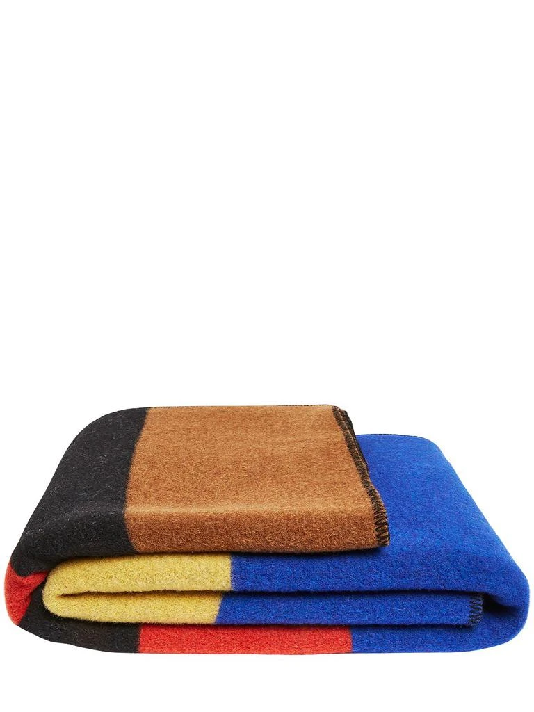 COLVILLE Striped Wool Blend Throw 1