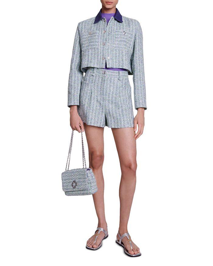 Maje Voelia Tweed Cropped Blazer