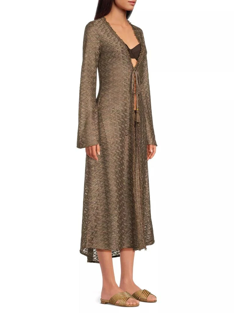 Ramy Brook Fatima Metallic Chevron Caftan 4