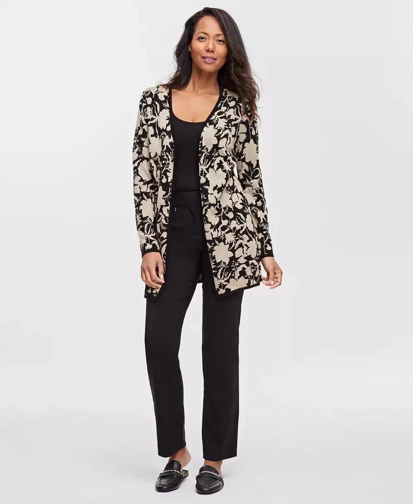JM Collection Women's Printed Open-Front Cardigan 2