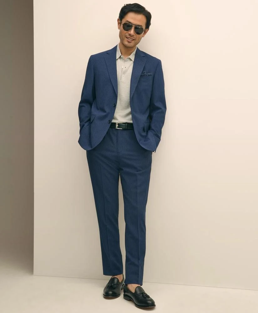 Brooks Brothers Brooks Brothers Explorer Collection Slim Fit Wool Pinstripe Suit Pants 1