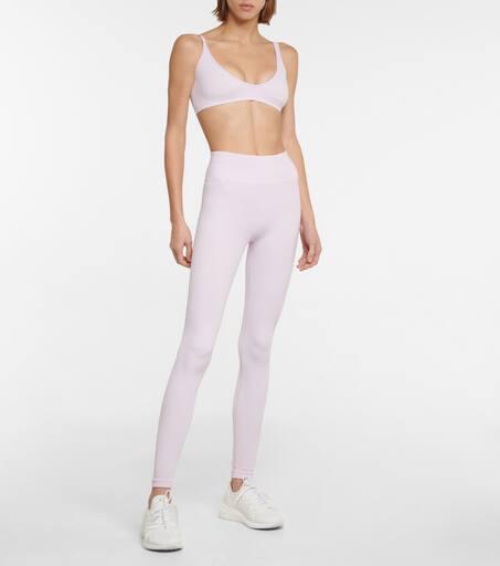 Adam Selman High-rise ribbed leggings